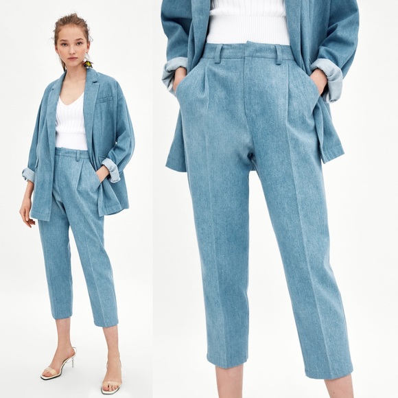 Zara Pants - NWT ZARA Trf blue trousers - size 4